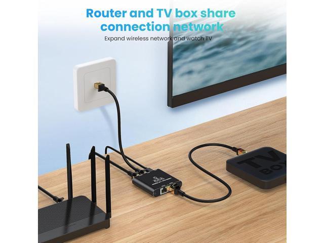 Ethernet Splitter 1 to 3, High Speed Gigabit 1000Mbps, LAN Network Splitter with USB Power Cable, Gigabit RJ45 Internet Ethernet Splitter for Cat...