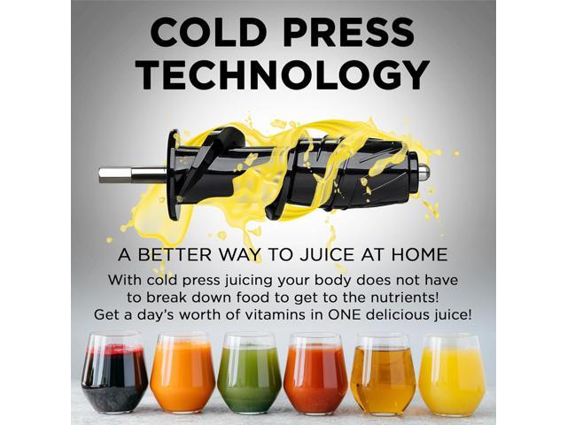 Cold Press Juicer Machine 3 Inch Wide Chute High Nutrition & Juice Yield 3 Juicer Modes Easy to Clean Slow Masticating Juicer for...