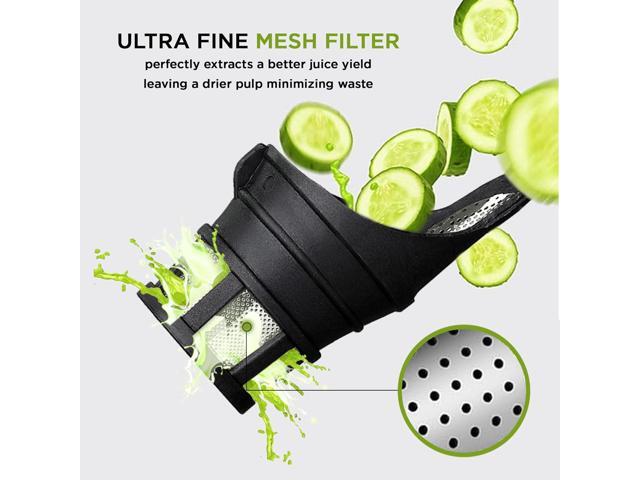 Cold Press Juicer Machine 3 Inch Wide Chute High Nutrition & Juice Yield 3 Juicer Modes Easy to Clean Slow Masticating Juicer for...
