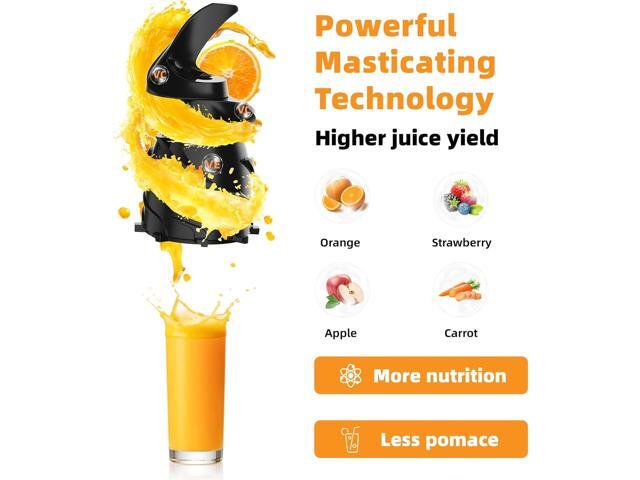 Godspeeds Cold Press Juicer Machine, Slow Juicer with 5.8' Wide Feed Chute, Easy Clean Toothed Filter & Powerful Masticating Technology - Ideal...