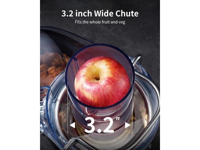 GDOR 1200W Juicer Machines with Larger 3.2' Feed Chute, 45oz Large Juice Jug, Centrifugal Juice Extractor Maker with Titanium Enhanced Cutting...