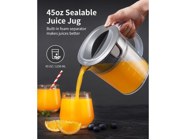 GDOR 1200W Juicer Machines with Larger 3.2' Feed Chute, 45oz Large Juice Jug, Centrifugal Juice Extractor Maker with Titanium Enhanced Cutting...