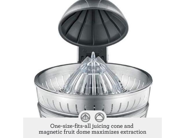 Breville BCP600SIL, Citrus Press Motorized Juicer Machine, Silver