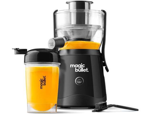 Magic Bullet Mini Juicer, Countertop Space-Saving, 2' Feed Chute for Fruits and Vegetables, 400W, 16oz Cup, Compact Design, Black, MBJ50100AK