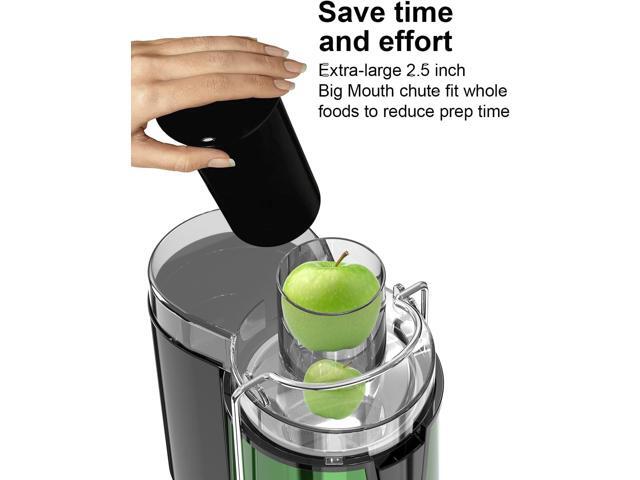 Easy to Clean Juicer Machines, SiFENE 3' Big Mouth Centrifugal Juicer Extractor for Fruits & Vegetables, Compact Juicing Maker, Non-BPA (Green)