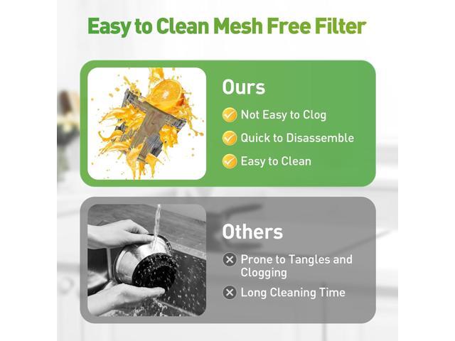 Secura Mesh Free Slow Juicer with Stainless Steel Prong Spiral Auger, Cold Press Juicer, Masticating Juicer Machines with Quiet Motor & Reverse...