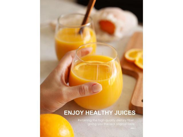 QCen Electric Citrus Juicer Squeezer, Electric Juicer for Orange, Lemon and Limes with Rubber Handle and Two Size Cones, Anti-Drip Spout, Easy to...