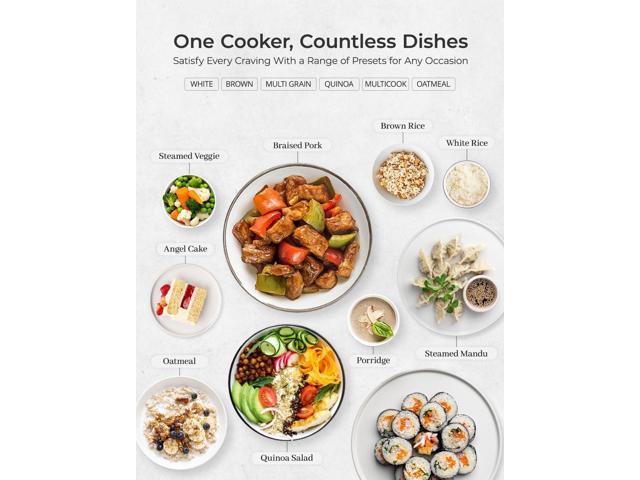 CUCKOO Rice Cooker 3 Cup Uncooked / 6 Cup Cooked, Modern Fuzzy Logic Rice Cooker Small with Delay Timer & Keep Warm Setting, Versatile Food Steamer...