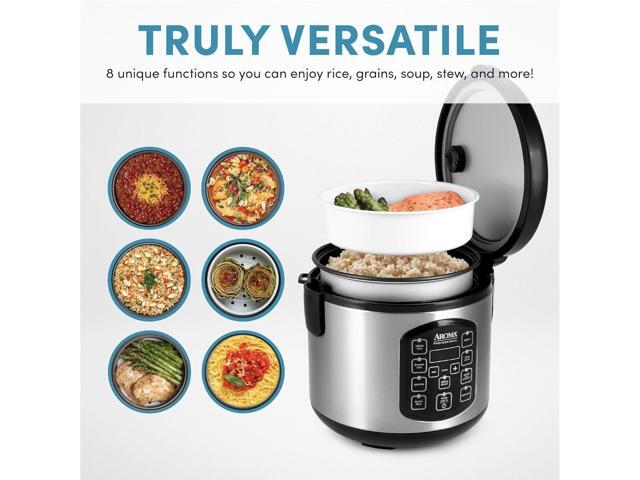 AROMA Professional Digital Rice Cooker, Multicooker, 4-Cup (Uncooked) / 8-Cup (Cooked), Steamer, Slow Cooker, Oatmeal Cooker, STS, Auto Keep Warm,...