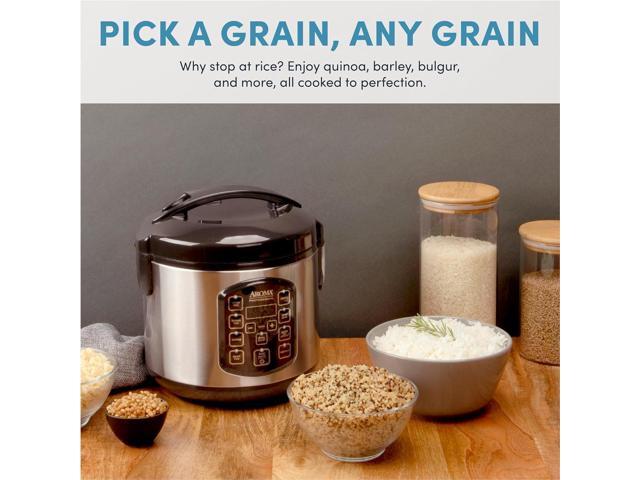 AROMA Professional Digital Rice Cooker, Multicooker, 4-Cup (Uncooked) / 8-Cup (Cooked), Steamer, Slow Cooker, Oatmeal Cooker, STS, Auto Keep Warm,...
