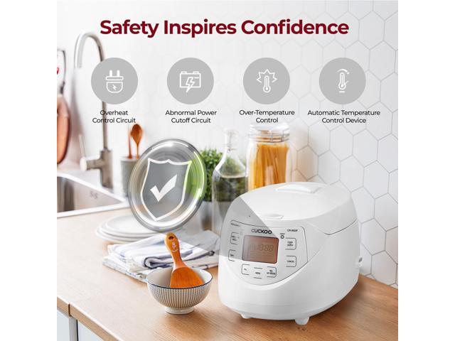 CUCKOO CR-0633F 6-Cup (Uncooked) Micom Rice Cooker 11 Menu Options: White Rice, Brown Rice & More, Nonstick Inner Pot, Made in Korea White