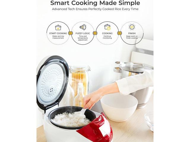 Cuckoo CR-0655F Rice Cooker & Warmer, 6 cups, LCD Display 11-Menu Options - White, Turbo, Mixed, and Brown/GABA Rice, Porridge, Steam Multi Cook,...