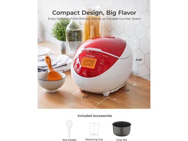 Cuckoo CR-0655F Rice Cooker & Warmer, 6 cups, LCD Display 11-Menu Options - White, Turbo, Mixed, and Brown/GABA Rice, Porridge, Steam Multi Cook,...