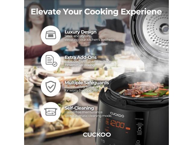 Cuckoo High 6 Cup Electric Heating Pressure Rice Cooker & Warmer 12 Built-in Programs Including Glutinous (White), Mixed, Brown, GABA, Black Copper