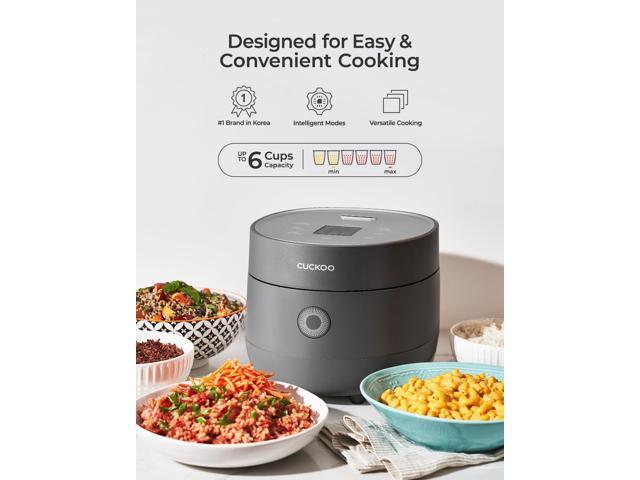 CUCKOO Rice Cooker 6 Cup Uncooked / 12 Cup Cooked, Modern Fuzzy Logic Rice Cooker Small with Delay Timer & Keep Warm Setting, Versatile Food...