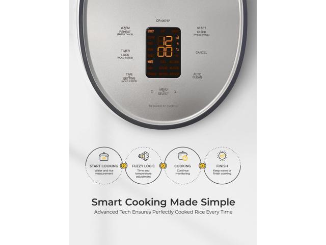 CUCKOO Rice Cooker 6 Cup Uncooked / 12 Cup Cooked, Modern Fuzzy Logic Rice Cooker Small with Delay Timer & Keep Warm Setting, Versatile Food...