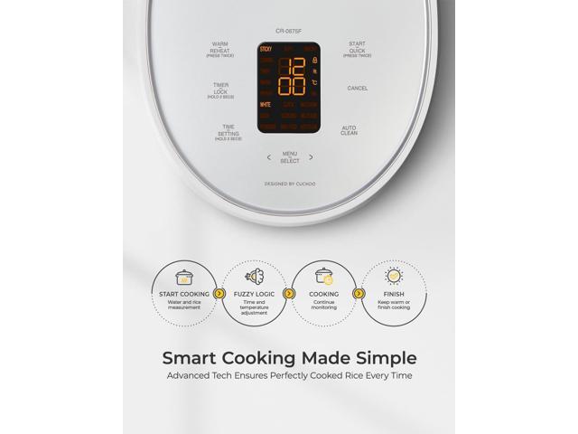 CUCKOO CR-0675FW 6-Cup (Uncooked) / 12-Cup (Cooked) Micom Rice Cooker with Nonstick Inner Pot, 13 Menu Modes, LCD Display, Fuzzy Logic Tech, Auto...