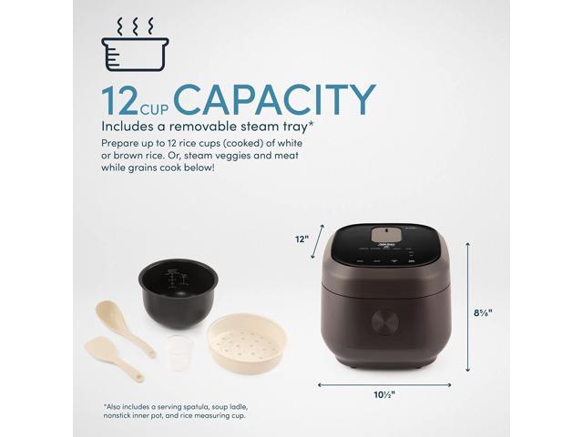 Aroma Housewares Professional 12-Cups (Cooked) / 3Qt. 360° Induction Rice Cooker & Multicooker (ARC-7606B), Black, 12 Cup