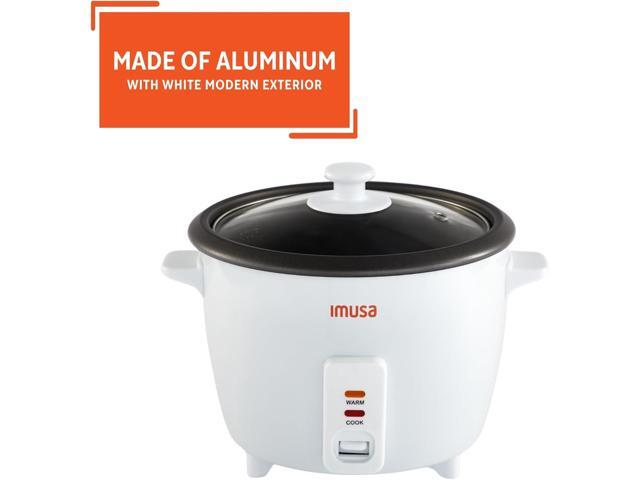 IMUSA USA GAU-00013 Electric Nonstick Rice Cooker 8-Cup (Uncooked) 16-Cup (Cooked), White