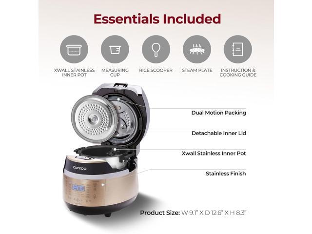 CUCKOO CRP-EHSS0309FG 3-Cup (Uncooked) / 6-Cup (Cooked) Induction Heating Pressure Rice Cooker with Nonstick Inner Pot, 16 Menu Modes, Fuzzy Logic...
