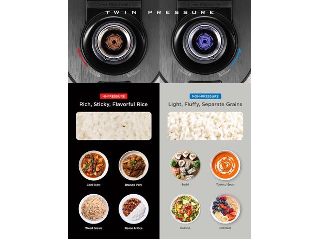 CUCKOO CRP-RT0609FB 6-Cup (Uncooked) / 12-Cup (Cooked) Twin Pressure Rice Cooker & Warmer with Nonstick Inner Pot, 14 Menu Options, Safe Steam...