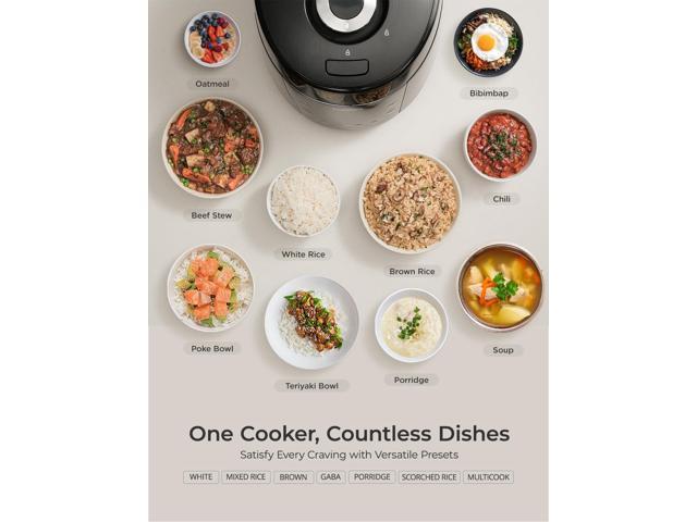 CUCKOO CRP-PK1001S 10-Cup (Uncooked) / 20-Cup (Cooked) Heating Pressure Rice Cooker & Warmer with Nonstick Inner Pot, 13 Menu Options, Fuzzy Logic...