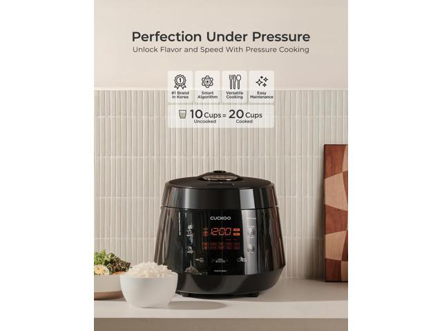 CUCKOO CRP-PK1001S 10-Cup (Uncooked) / 20-Cup (Cooked) Heating Pressure Rice Cooker & Warmer with Nonstick Inner Pot, 13 Menu Options, Fuzzy Logic...