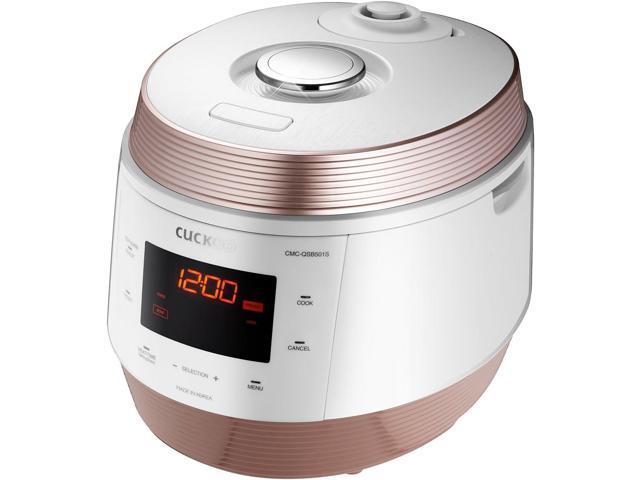 5QT Cuckoo Electric Pressure Cooker with 10 Menu Options and Stainless Steel Pot, GOLD / WHITE