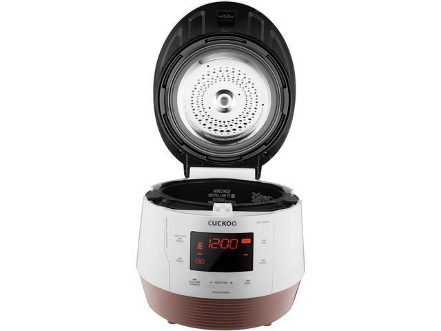 5QT Cuckoo Electric Pressure Cooker with 10 Menu Options and Stainless Steel Pot, GOLD / WHITE