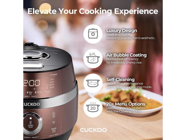 CUCKOO CRP-JHR1009F 10-Cup (Uncooked) / 20-Cup (Cooked) Induction Heating Pressure Rice Cooker with Nonstick Inner Pot, 16 Menu Options, Fuzzy...