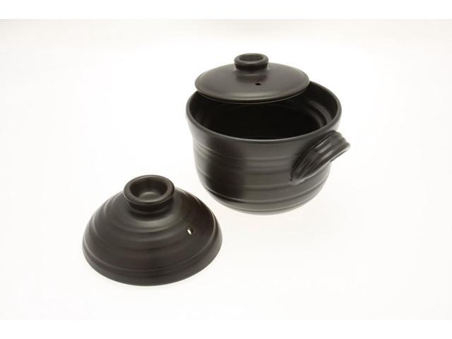 Kotobuki 190-803 Earthenware 1.5 Cup uncooked resulting in 4 Cup cooked Rice Cooker, Matte Black