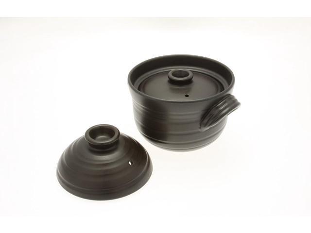Kotobuki 190-803 Earthenware 1.5 Cup uncooked resulting in 4 Cup cooked Rice Cooker, Matte Black