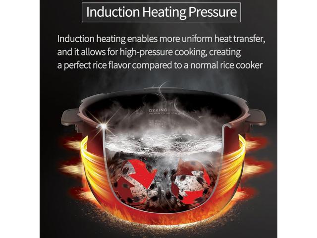 [CUCHEN] CRH-TWK1040WUS Induction Heating Dual Pressure Rice Cooker 10 Cup (Uncooked) Non-stick Coating Stainless Cover High/Non-Pressure ...