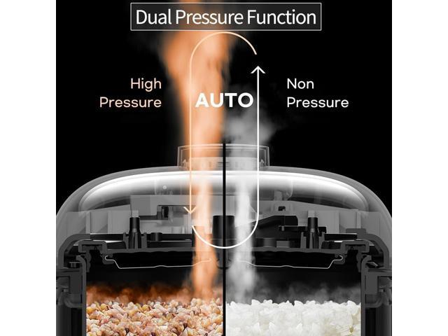 [CUCHEN] CRH-TWK1040WUS Induction Heating Dual Pressure Rice Cooker 10 Cup (Uncooked) Non-stick Coating Stainless Cover High/Non-Pressure ...