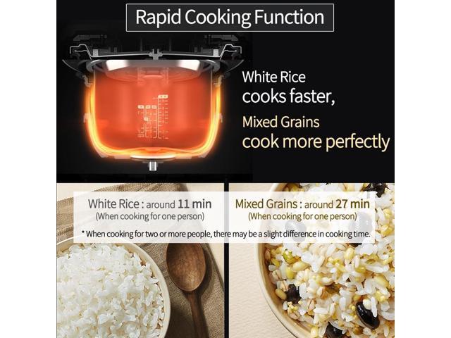 [CUCHEN] CRH-TWK1040WUS Induction Heating Dual Pressure Rice Cooker 10 Cup (Uncooked) Non-stick Coating Stainless Cover High/Non-Pressure ...