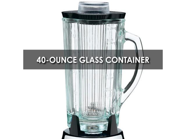 Waring Commercial BB900G 1/2 HP Chrome Bar Blender with 40-Ounce Glass Container Silver