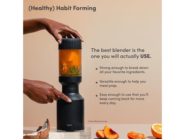 The Beast Mini Blender Plus Mini Countertop Kitchen Blender Blend Smoothies and Shakes, Dressings, Sauces, Dips Extra Vessels, Straw Cap and...
