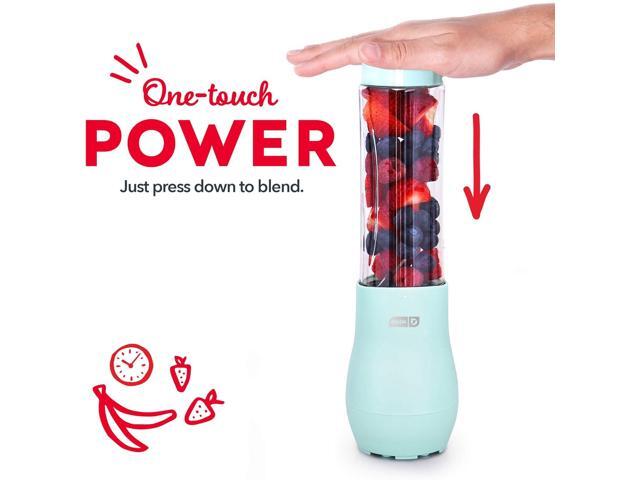 Dash Mighty Mini 10 oz Compact Personal Bottle Blender with Travel Lid, Aqua