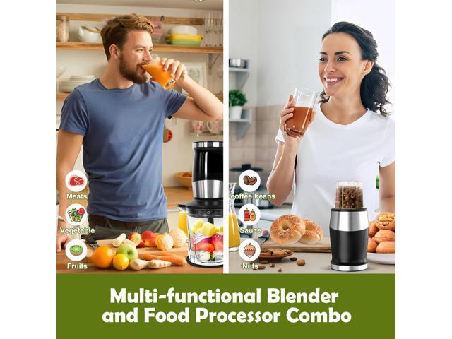 Blender and Food Processor Combo, Blender for Shakes and Smoothies, Personal Blender Small Blender, Suitable for Kitchen, Home, 700W Electric...