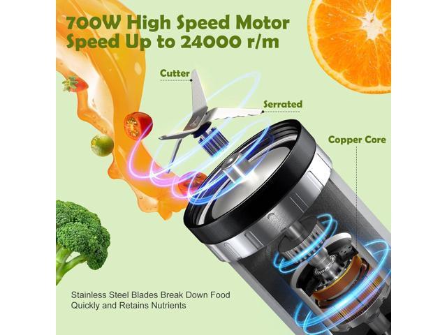 Blender and Food Processor Combo, Blender for Shakes and Smoothies, Personal Blender Small Blender, Suitable for Kitchen, Home, 700W Electric...