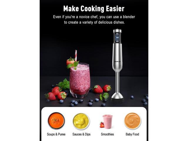 1000W Powerful Immersion Blender handheld, 2025 New Update Hand Blender with 25-Speed, Scratch-Resistant Corded Hand Mixer with Heavy-Duty Copper...