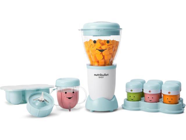 NutriBullet NBY-50100 Baby Complete Food-Making System, 32-Oz, White, Blue, Clear