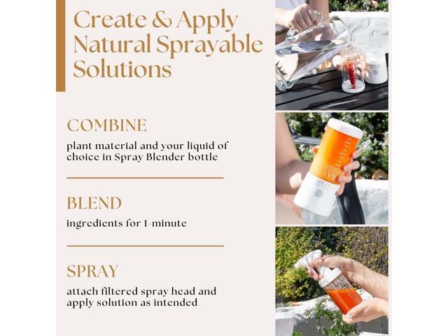Create Plant-Based Sprays in Minutes with Powerful Electric Blender & Glass Spray Bottle, Perfect for BBQ, Grilling & BPA-Free, Food-Grade