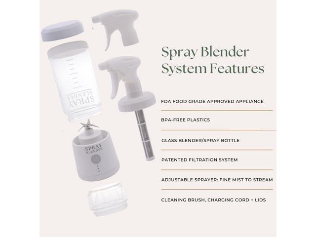 Create Plant-Based Sprays in Minutes with Powerful Electric Blender & Glass Spray Bottle, Perfect for BBQ, Grilling & BPA-Free, Food-Grade