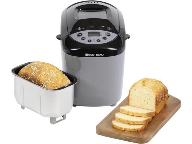 West Bend Hi-Rise Bread Maker Machine Programmable 12 Programs Including Gluten Free & 3 Loaf Sizes and Crust Colors with Traditionally-Shaped...