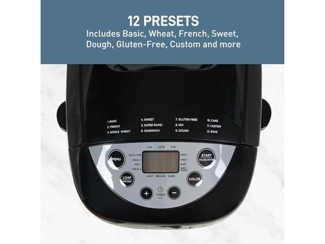 West Bend Hi-Rise Bread Maker Machine Programmable 12 Programs Including Gluten Free & 3 Loaf Sizes and Crust Colors with Traditionally-Shaped...