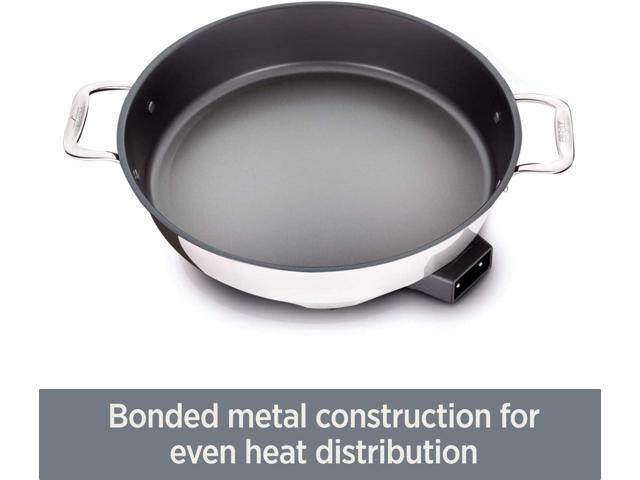 All-Clad Electrics Stainless Steel and Nonstick Surface Skillet 7 Quart 1800 Watts Temp Control, Cookware, Pots and Pans, Oven, Broil, Dishwasher Safe