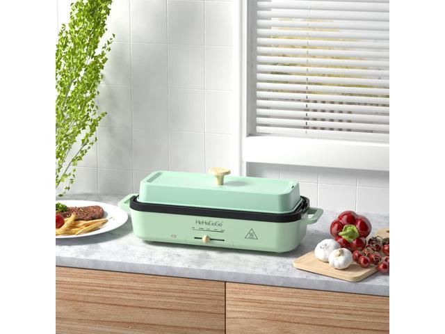 Multifunctional Electric Griddle Electric Skillet Nonstick Baking Maker with 2 Interchangeable Pan Takoyaki Maker Cake Pop Grill Maker Fried Steak