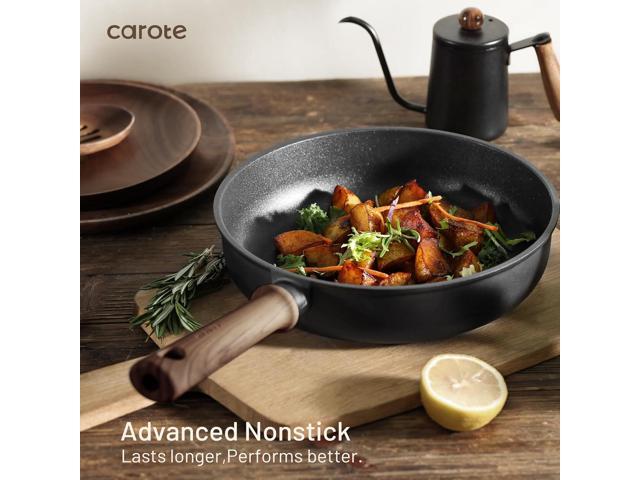 CAROTE Nonstick Pots and Pans, Induction Cookware Set 16pcs Kitchen Cooking Sets, Pot and Pan Non Stick w/Frying pan (PFOS, PFOA Free)