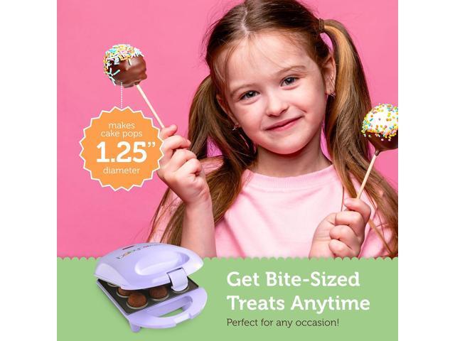 Mini Cake Pop Maker by Select Brands - Easy-to-Use Machine - Recipes Included - Non-Stick Coating, Non-Skid Feet & Power Light - Makes 9 Cake Pops